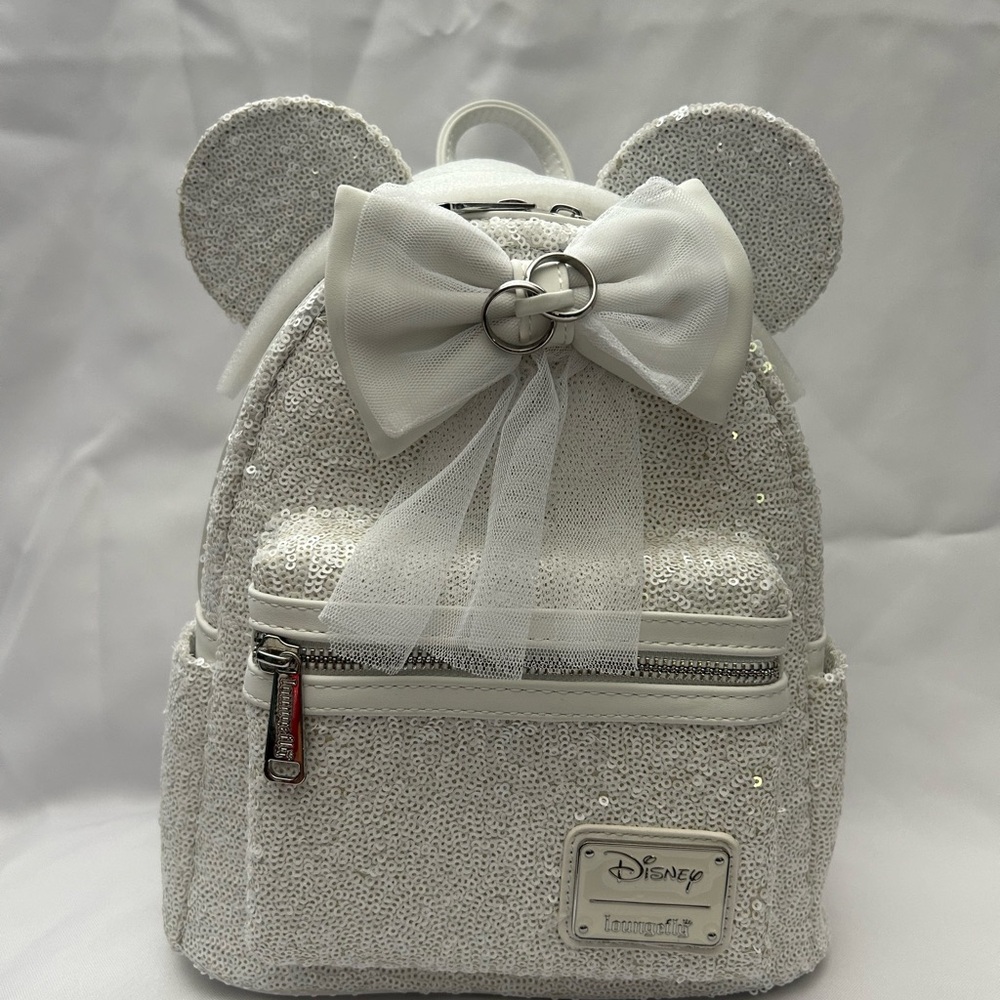 Disney White Sequin Backpack